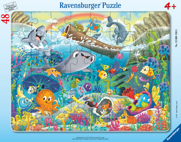 Ravensburger plaatpusle 48 tk: rõõmsad mereloomad