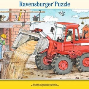 Ravensburger väike plaatpusle 15 tk Minu ekskavaator