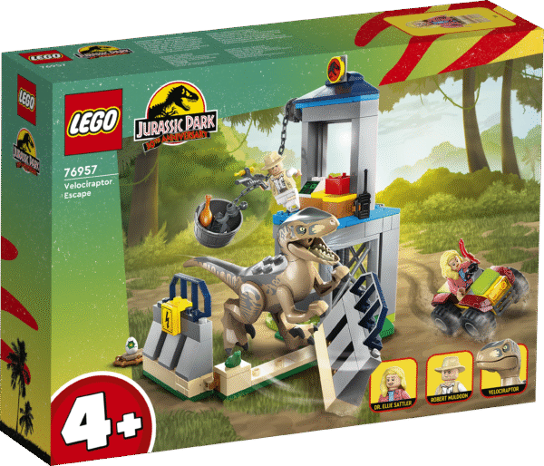 LEGO Jurassic World Velociraptori põgenemine