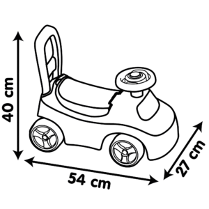 Smoby pealeistutav auto - punane - Image 4