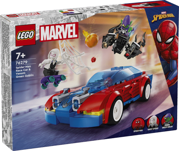 LEGO Super Heroes Spider-Mani võidusõiduauto ja Venom Green Goblin