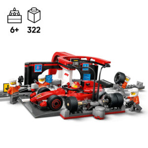 LEGO City F1 boksipeatus ja boksimeeskond Ferrari autoga - Image 3