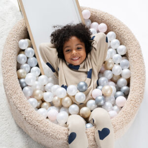 Dry pool balls, 6 cm, set of 200: pearl, gold, pearl light pink - pilt 4