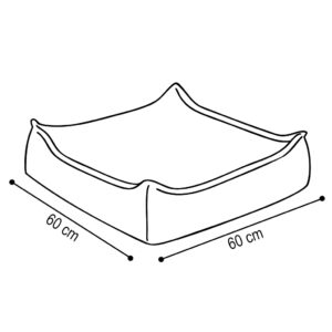 PLUSH NEST Puff, 60x60 cm, põrandapadi , sinine, premium corduroy - pilt 3