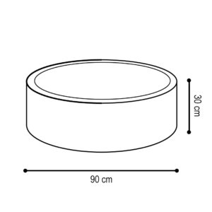PLUSH NEST Dry Pool, ümmargune, 90x30 cm, roosa, Puffy Lamell (+200 palli pärl, heleroosa pärl, kuldne) - pilt 3
