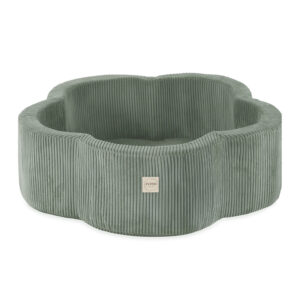 PLUSH NEST Kuivlillebassein matiga , 95x30, roheline, premium corduroy, Floral Fun Zone, 300 palli: pärl, pärlmutter, hõbedane - pilt 6