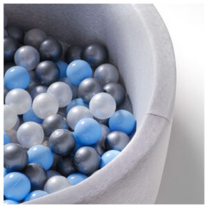 Dry pool balls, 6 cm, set of 200: pearl, silver, pearl light blue - pilt 2