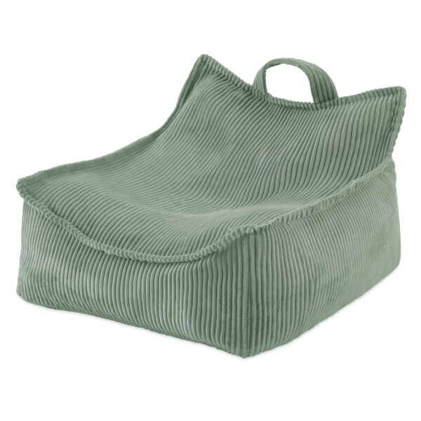 PLUSH NEST Puffy Square tugitool, 77x67x50, roheline, kordvillane