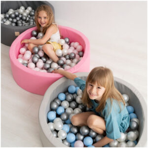 Dry pool balls, 6 cm, set of 200: pearl, silver, pearl light blue - pilt 9