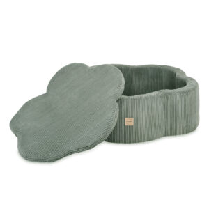 PLUSH NEST Kuiv lillebassein koos matiga , 95x30, roheline, premium corduroy, Floral Fun Zone