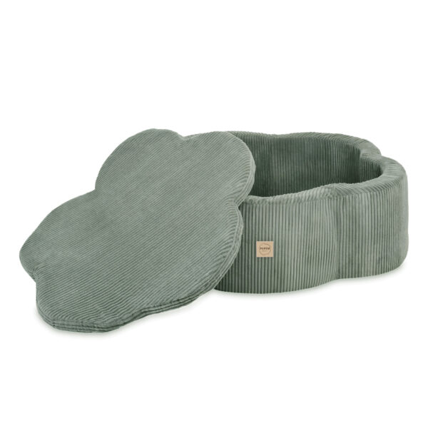 PLUSH NEST Kuiv lillebassein koos matiga , 95x30, roheline, premium corduroy, Floral Fun Zone