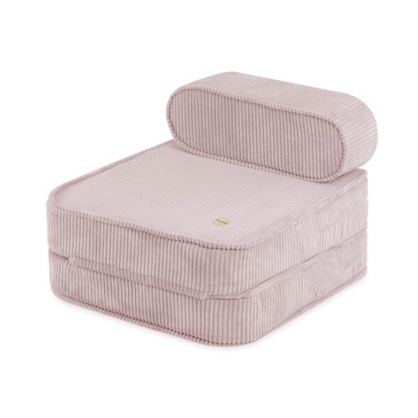 PLUSH NEST lapse lamamistool, 150x60x25 cm, heleroosa, premium corduroy.