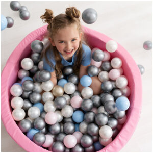 Dry pool balls, 6 cm, set of 200: pearl, silver, pearl light blue - pilt 10