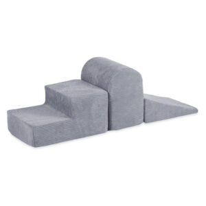 PLUSH NEST mänguväljak 3 elementi, hall, premium corduroy