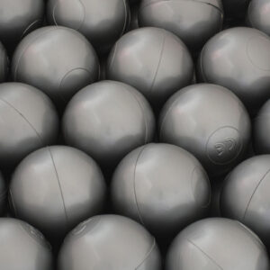 Dry pool ball, 6 cm, silver, 50 pcs