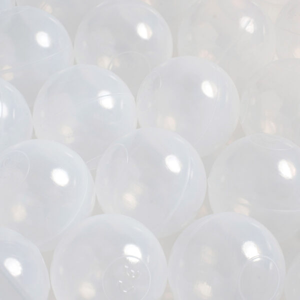 Dry pool ball, 6 cm, transparent, 50 pcs