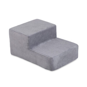 PLUSH NEST Mänguväljak 3 elementi + kuiv bassein 90x30 (+200 palli: pärl, hõbedane, helesinine), hall, premium corduroy - pilt 8