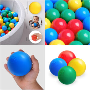 Dry pool balls, 6 cm, set of 200: blue, green, red, yellow - pilt 10
