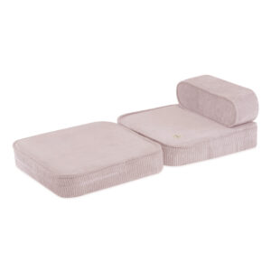 PLUSH NEST lapse lamamistool, 150x60x25 cm, heleroosa, premium corduroy. - pilt 7