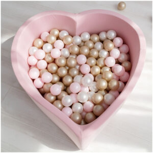 Dry pool balls, 6 cm, set of 200: pearl, gold, pearl light pink - pilt 3