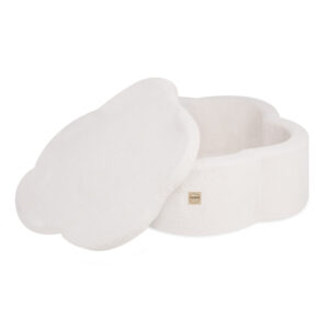 PLUSH NEST Kuiv lillebassein koos matiga, kreemjas lambanahk