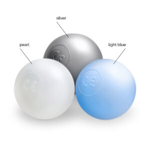 Dry pool balls, 6 cm, set of 200: pearl, silver, pearl light blue - pilt 6
