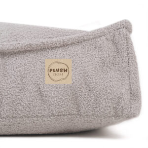 PLUSH NEST Puff, 60x60 cm, põrandapadi, hall lambanahk - pilt 6