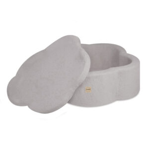 PLUSH NEST Dry flower pool with mat, 95x30 cm, grey lamb