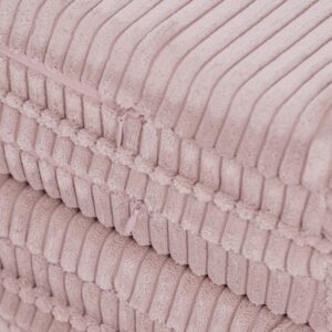 PLUSH NEST lillematt, 115x115x5cm, heleroosa, premium corduroy, kohev lillekate - pilt 8