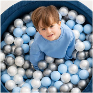 Dry pool balls, 6 cm, set of 200: pearl, silver, pearl light blue - pilt 3