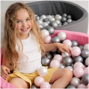Dry pool balls, 6 cm, set of 200: pearl, silver, pearl light pink - pilt 3