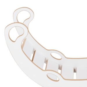 PLUSH NEST Laste kiikur XS Mini Rocker 2in1 + padi Light Beige, valge, Wooden Play - pilt 9