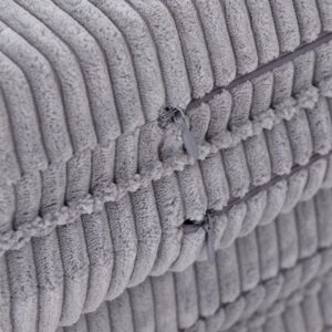 PLUSH NEST lillematt, 115x115x5cm, hall, premium corduroy, kohev lillematt - pilt 8