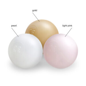 Dry pool balls, 6 cm, set of 200: pearl, gold, pearl light pink - pilt 6
