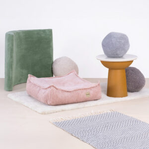 PLUSH NEST Puff, 60x60 cm, põrandapadi , roheline, premium corduroy - pilt 8