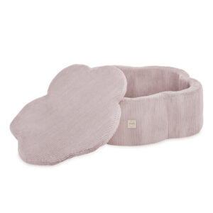 PLUSH NEST Kuiv lillebassein koos matiga , 95x30, heleroosa, premium corduroy, Floral Fun Zone