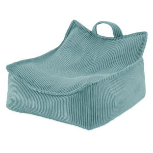PLUSH NEST Puffy Square tugitool, 77x67x50, sinine, premium corduroy