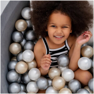 Dry pool balls, 6 cm, set of 200: pearl, transparent, silver - pilt 3