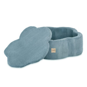PLUSH NEST Kuiv lillebassein koos matiga , 95x30, sinine, premium corduroy, Floral Fun Zone