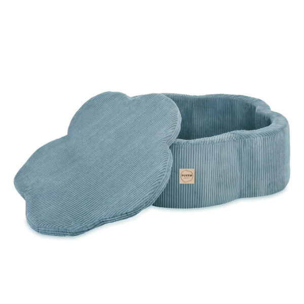 PLUSH NEST Kuiv lillebassein koos matiga , 95x30, sinine, premium corduroy, Floral Fun Zone