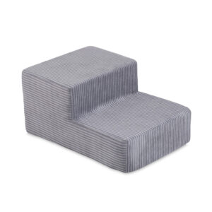 PLUSH NEST mänguväljak 4 elementi, hall, premium corduroy - pilt 6