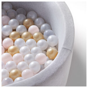 Dry pool balls, 6 cm, set of 200: pearl, gold, pearl light pink - pilt 2