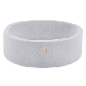 PLUSH NEST Mänguväljak Kuivbassein 90x30 + astmed (+200 palli: pärl, hõbedane, helesinine), helehall, smart - pilt 5