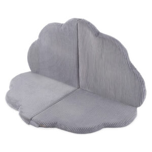 PLUSH NEST lillematt, 115x115x5cm, hall, premium corduroy, kohev lillematt - pilt 3