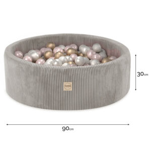 PLUSH NEST Kuivabassein, 90x30 cm, ümmargune, beež, paks corduroy - pilt 9
