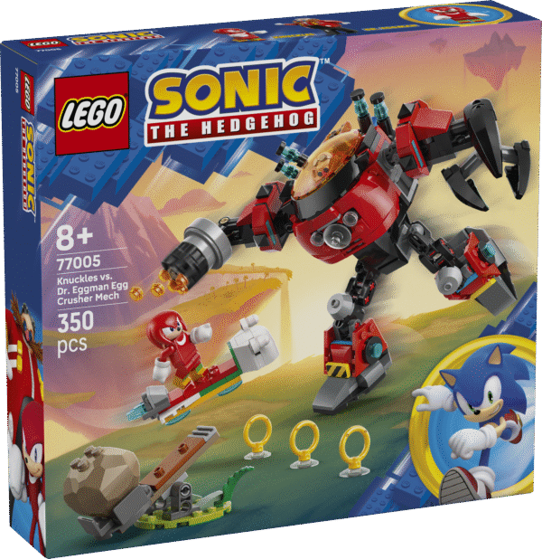 LEGO Sonic Knuckles vs. dr Eggman egg crusher robot