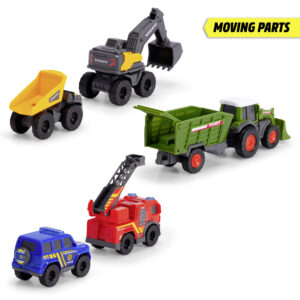 Dickie Toys mänguautode komplekt – 5 erinevat - pilt 2