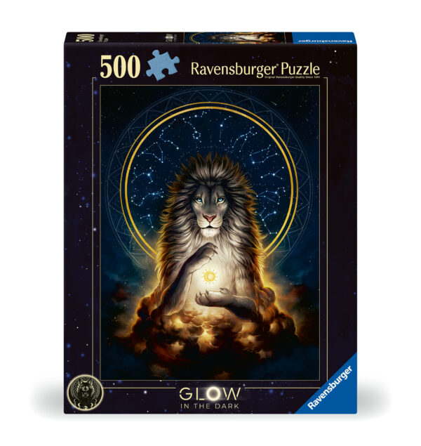 Ravensburger pimedas helendav pusle 500 tk: lõvi