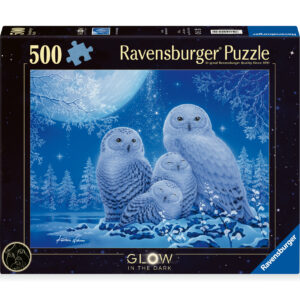 Ravensburger pimedas helendav pusle 500 tk: öökullid kuuvalgel