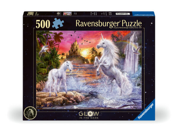 Ravensburger pimedas helendav pusle 500 tk: ükssarvikud jõe ääres